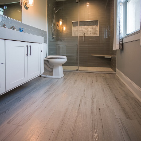 100% waterproof laminate flooring in bathroom